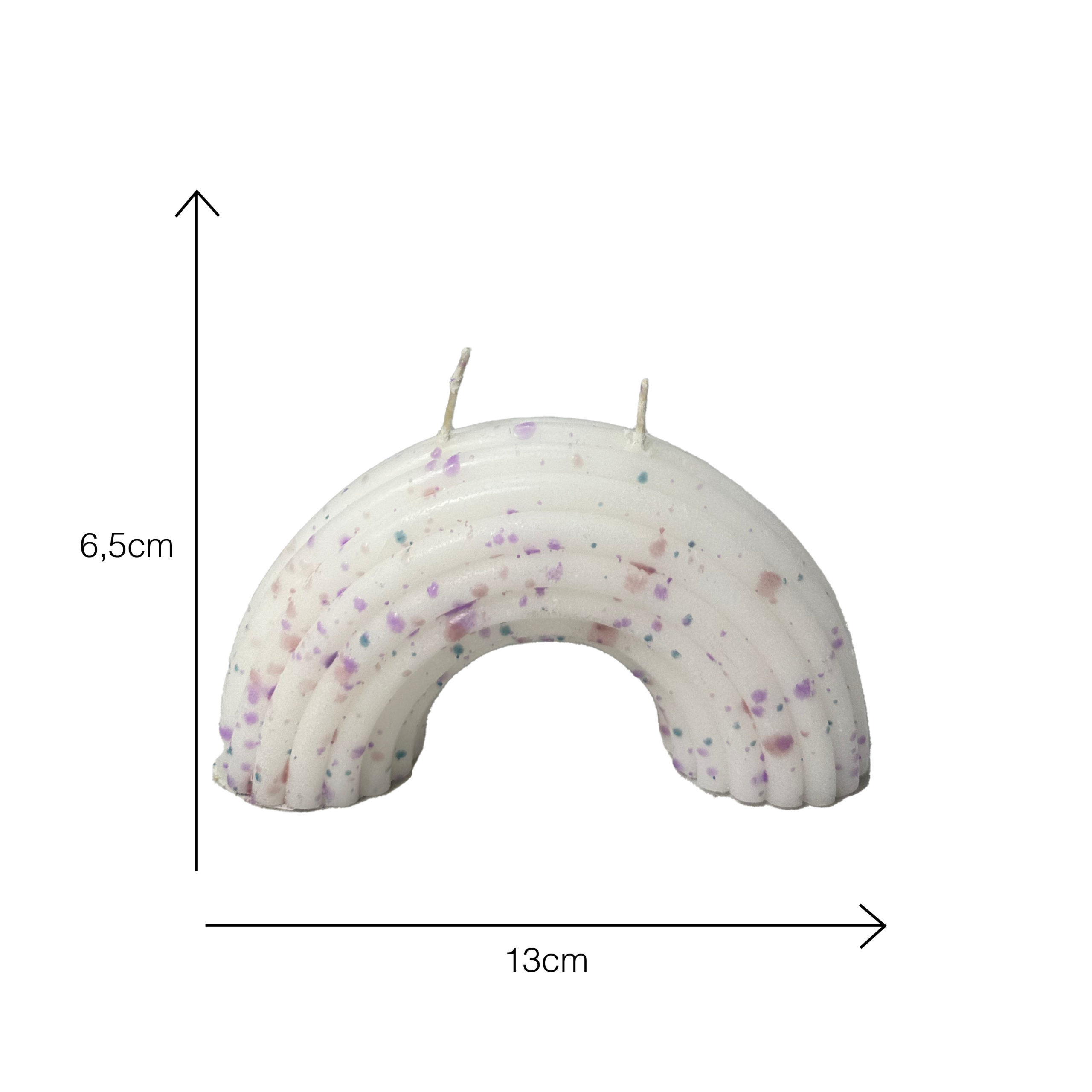 Kerze Sparkle im Regenbogendesign